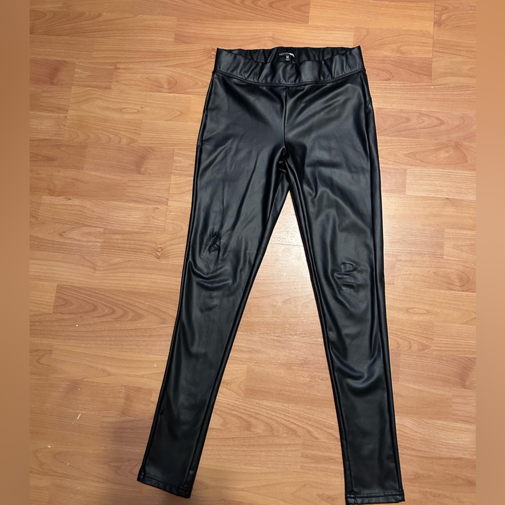 GOOD Fashion Nova Black Leatherette Leggings